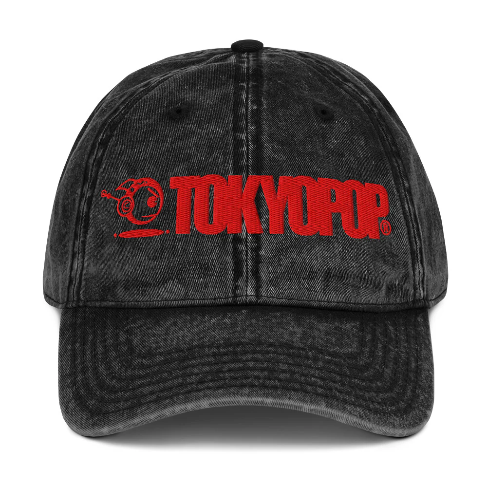 TOKYOPOP Embroidered Vintage Cotton Twill Cap (Red)