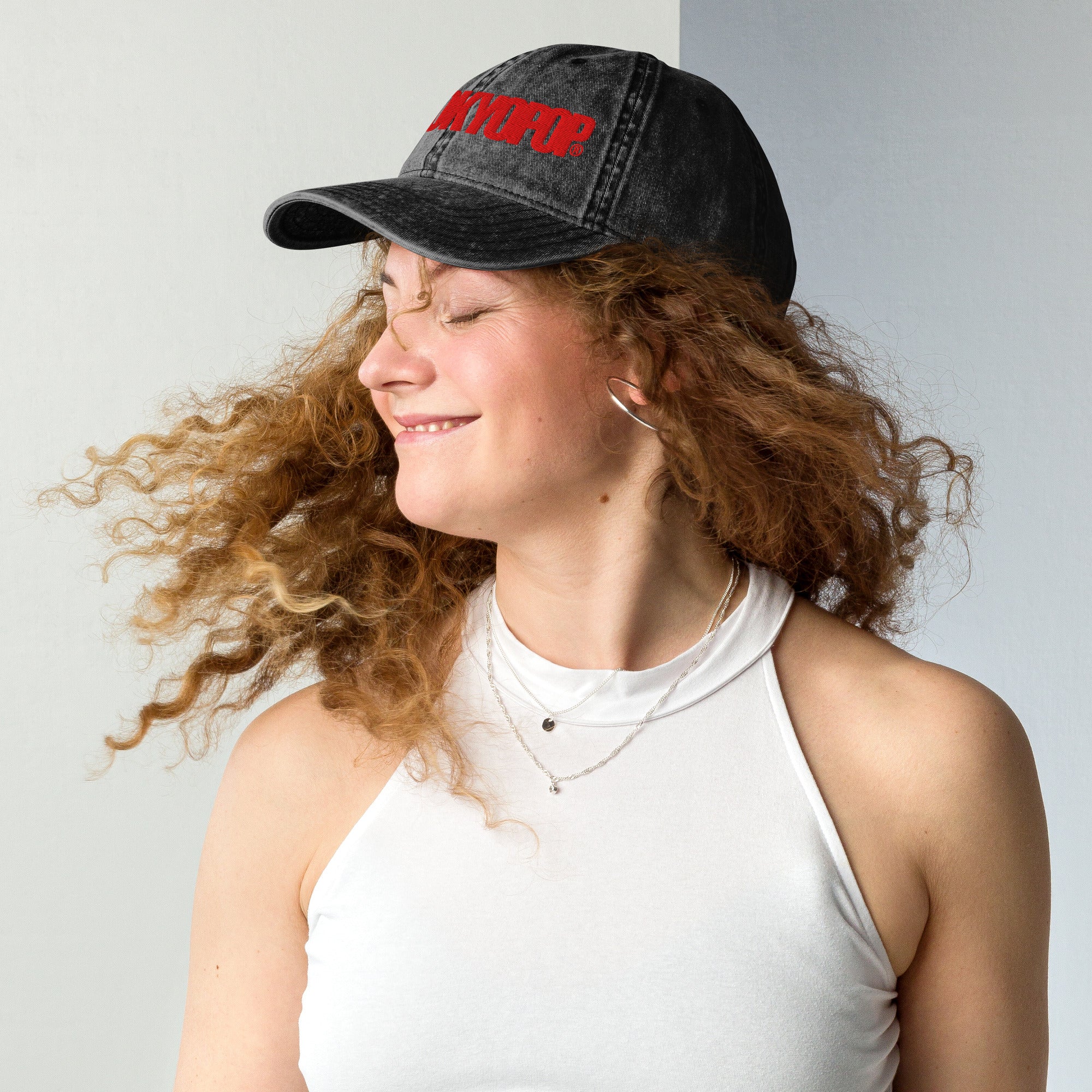 TOKYOPOP Embroidered Vintage Cotton Twill Cap (Red) - Image 9